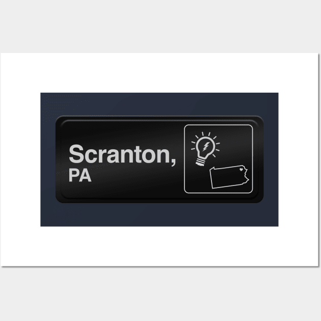 Scranton Sign Wall Art by LazyDayGalaxy